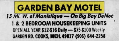 Garden Bay Motel - Oct 1975 For Sale